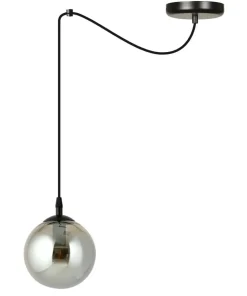 Outlet Sklep Kaja Prosta lampa wisząca z jedną grafitową kulą 937/1 | Kaja Oświetlenie