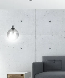 Outlet Sklep Kaja Prosta lampa wisząca z jedną grafitową kulą 937/1 | Kaja Oświetlenie