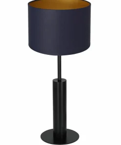 Prosta lampka nocna z granatowym abażurem LX 3681 z serii TABLE LAMPS*Sklep Kaja Clearance