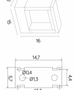 Prosta, ledowa lampa elewacyjna, kinkiet YB19504 z serii FORM | Kaja Oświetlenie*Sklep Kaja Shop