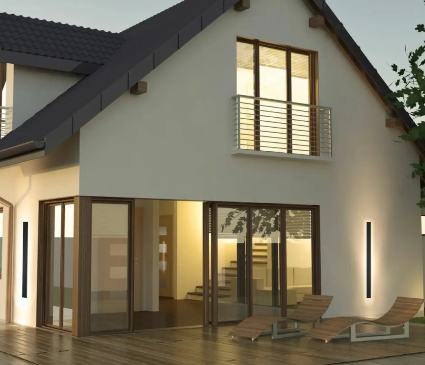 Prosta listwa elewacyjna LED 3000K 150cm OWL-2051-15-3K MUTTI | Kaja*Sklep Kaja Clearance