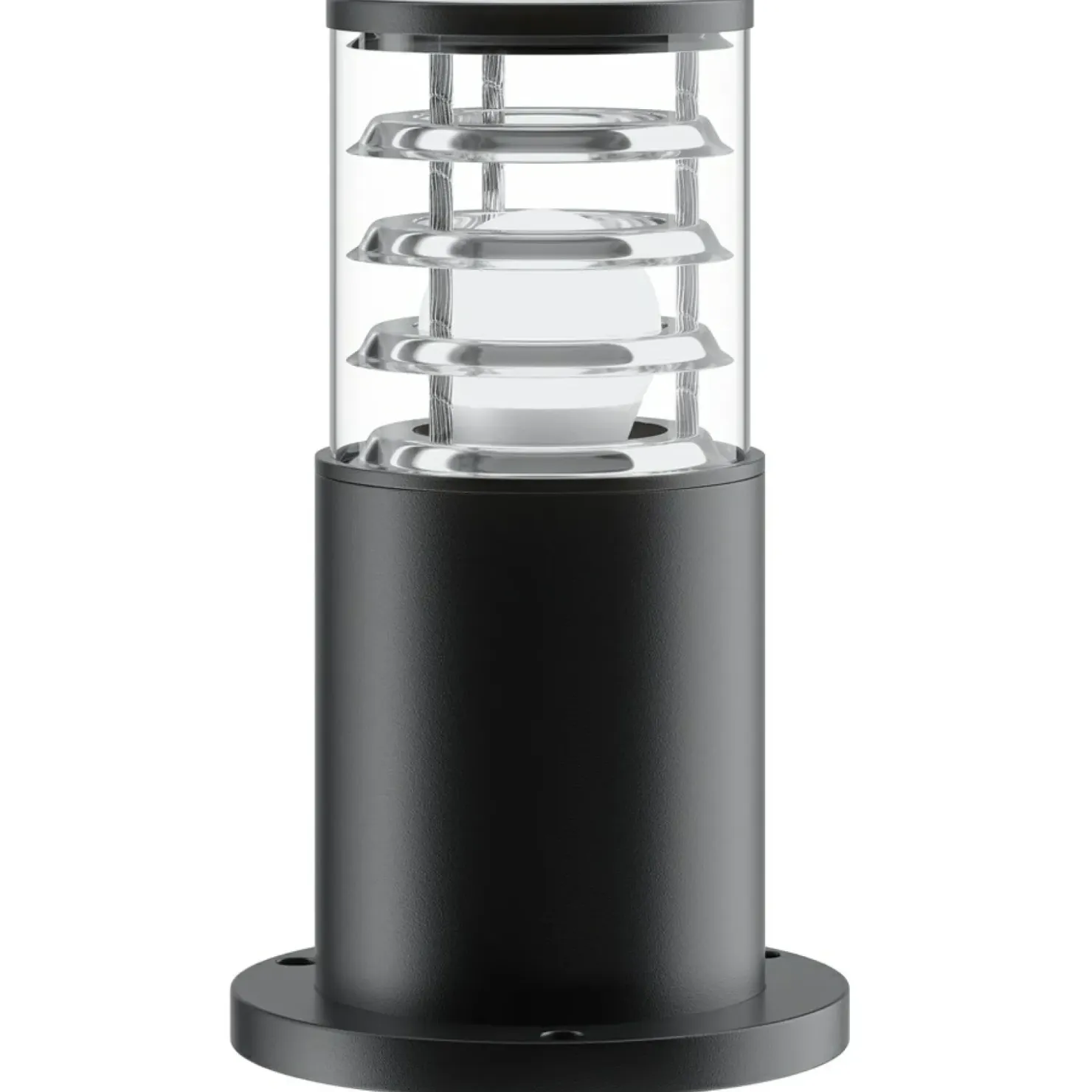 Prosta, niska, czarna lampa ogrodowa stojąca O576FL-01B1 z serii BRONX*Sklep Kaja Hot