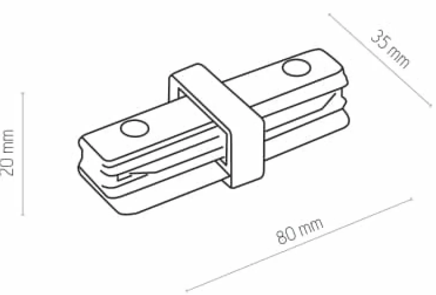 Prosty łącznik do szynoprzewodu 1-obwodowego TK 4068 TRACER | Kaja*Sklep Kaja Flash Sale