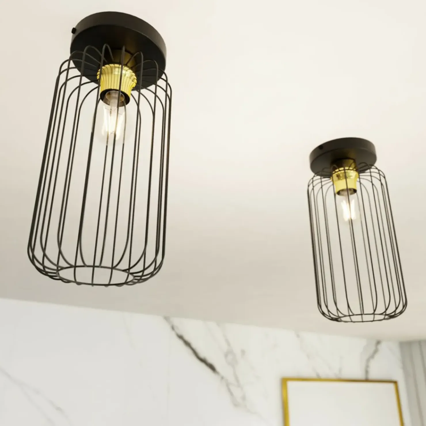 Shop Sklep Kaja Punktowa lampa sufitowa, druciana 1366/1 z serii BARN
