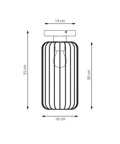 Shop Sklep Kaja Punktowa lampa sufitowa, druciana 1366/1 z serii BARN