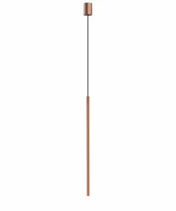 Fashion Sklep Kaja Punktowa lampa wisząca, tuba na gwint G9 75cm 10448 LASER | Kaja satynowamiedź