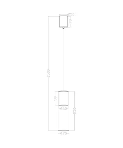 Clearance Sklep Kaja Punktowe na zwisie, do kuchni LP-232/1P BK z serii MANACOR | Kaja