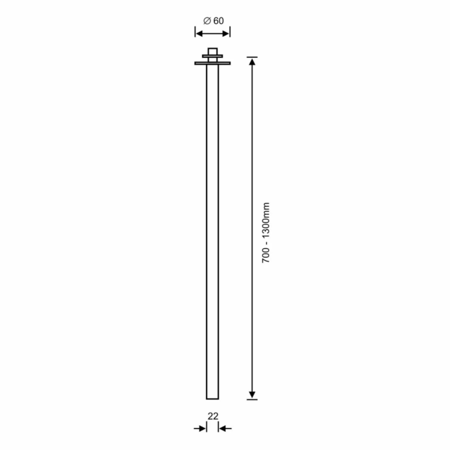 Punktowy reflektor tuba - czekolada mat 100cm ANT 9431 ALHA T | Kaja*Sklep Kaja Fashion