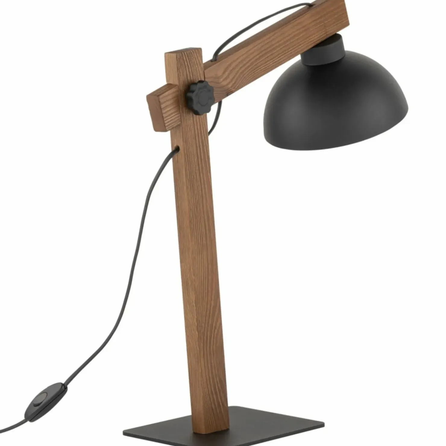 Regulowana, drewniana lampka biurkowa z kloszem TK 5345 z serii OSLO*Sklep Kaja Store