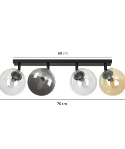 Outlet Sklep Kaja Regulowana lampa sufitowa z kolorowymi kloszami 779/4 | Kaja