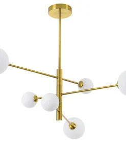 Outlet Sklep Kaja Regulowana lampa wisząca do salonu LP-002/6P DORADO | Kaja Oświetlenie