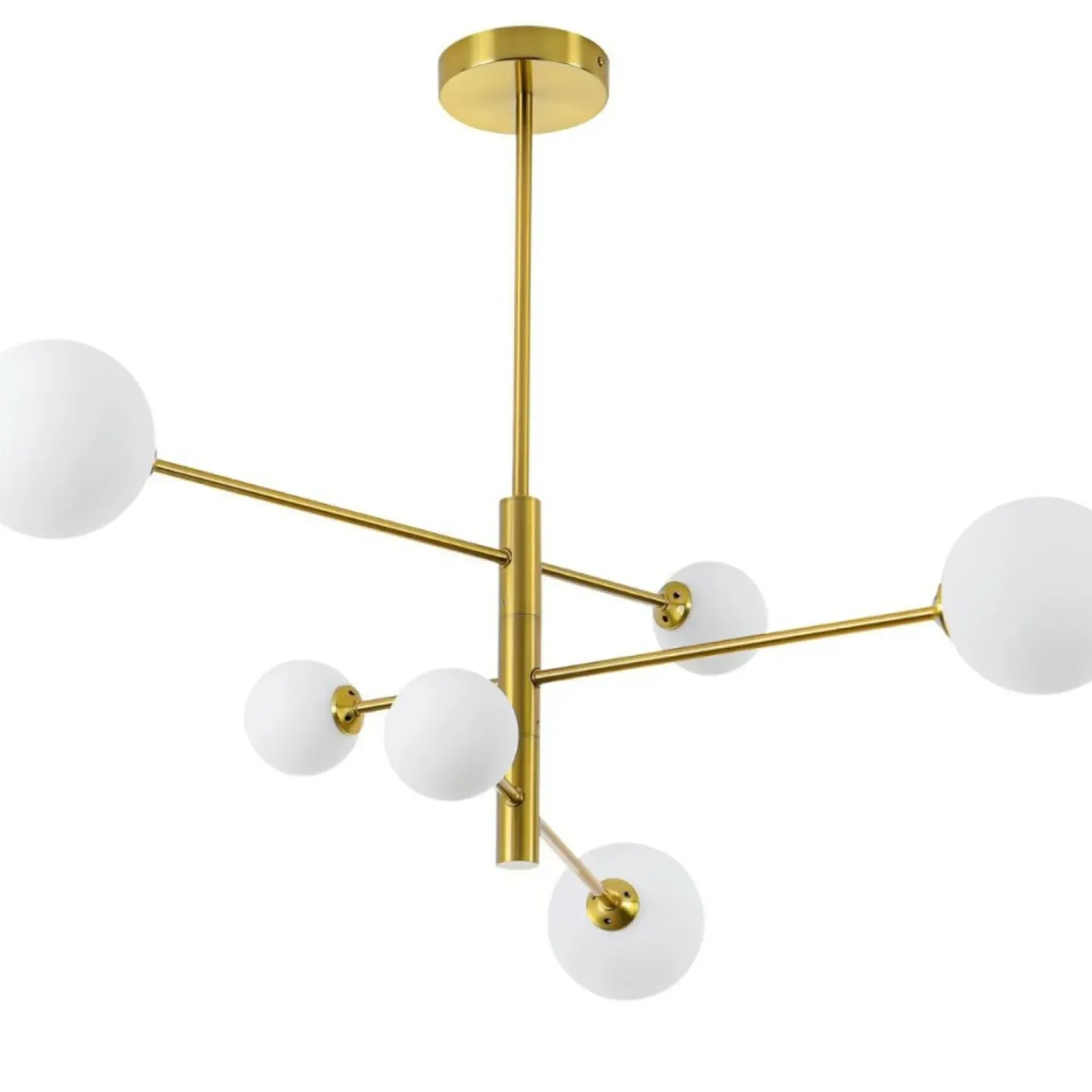 Outlet Sklep Kaja Regulowana lampa wisząca do salonu LP-002/6P DORADO | Kaja Oświetlenie