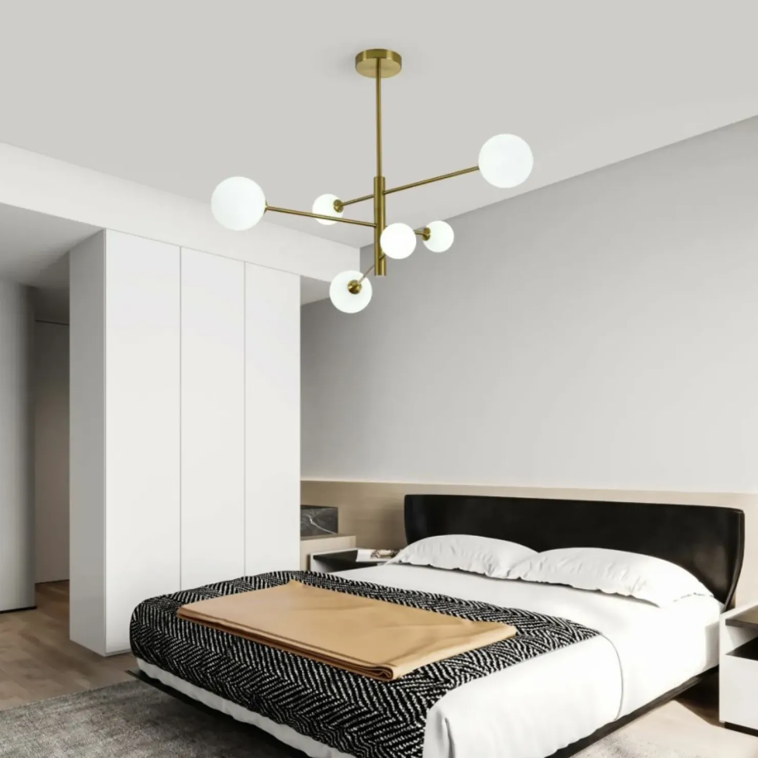 Outlet Sklep Kaja Regulowana lampa wisząca do salonu LP-002/6P DORADO | Kaja Oświetlenie