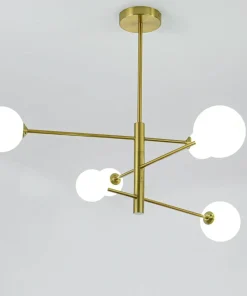Outlet Sklep Kaja Regulowana lampa wisząca do salonu LP-002/6P DORADO | Kaja Oświetlenie