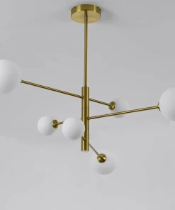 Outlet Sklep Kaja Regulowana lampa wisząca do salonu LP-002/6P DORADO | Kaja Oświetlenie