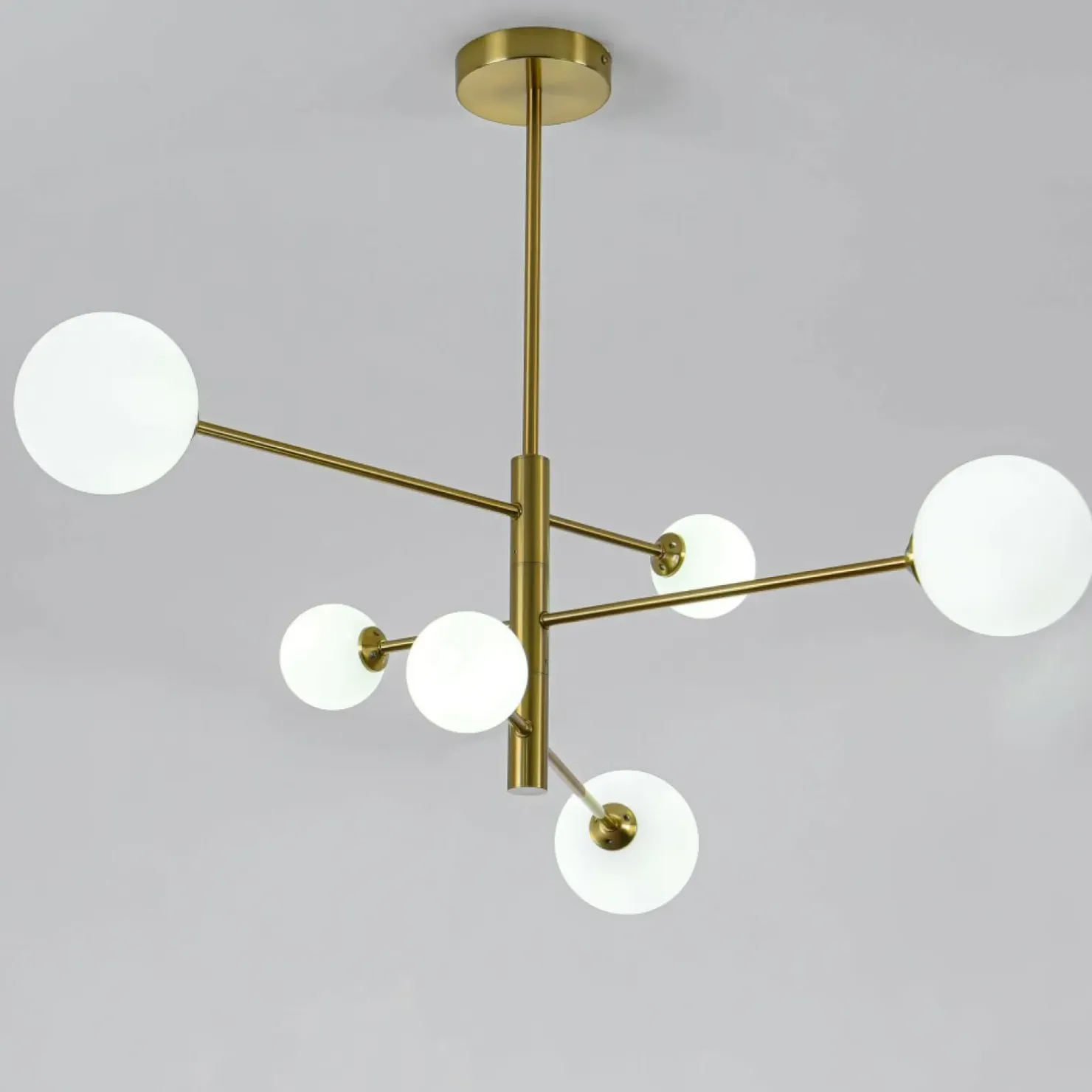 Outlet Sklep Kaja Regulowana lampa wisząca do salonu LP-002/6P DORADO | Kaja Oświetlenie
