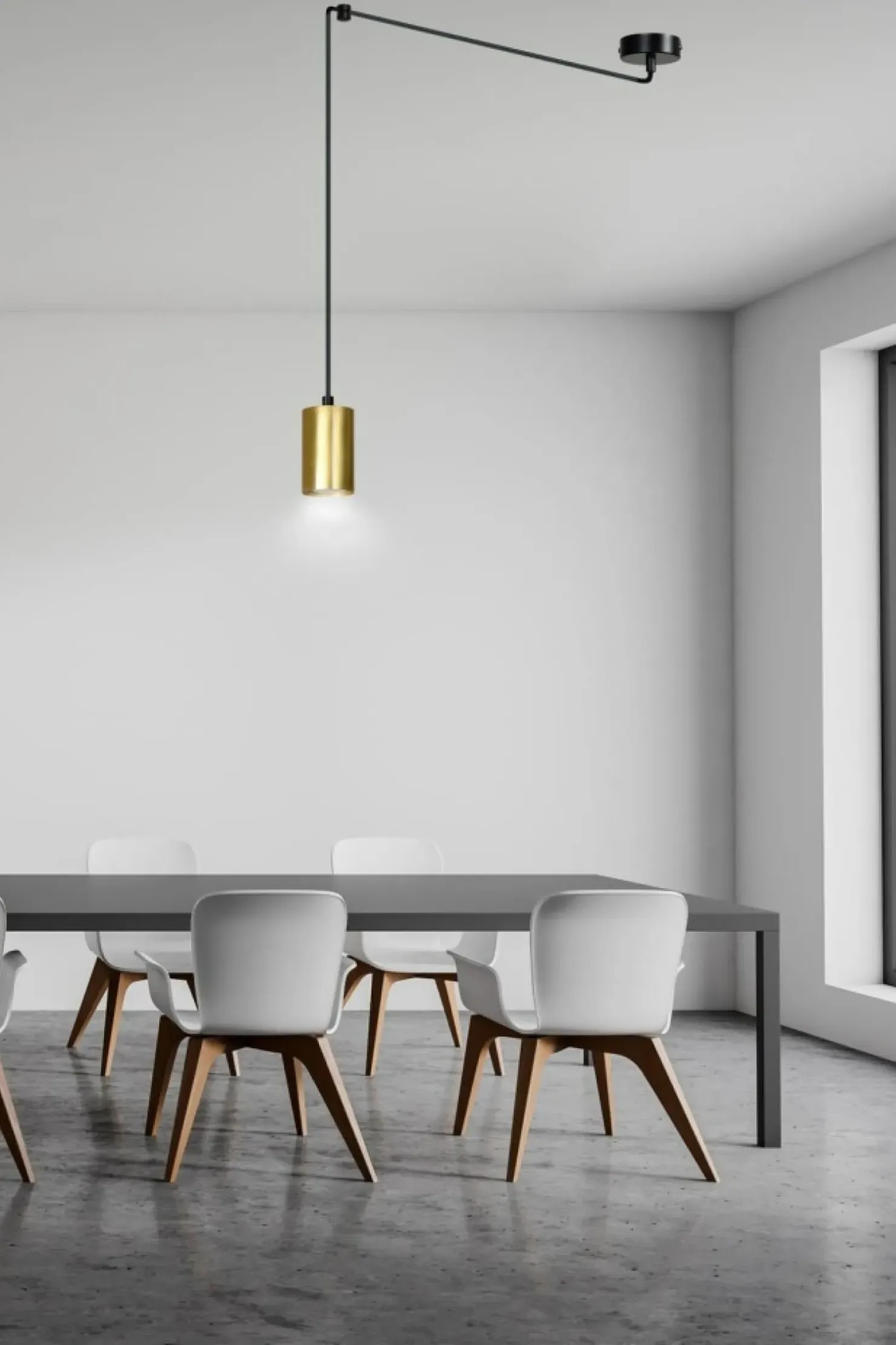 Store Sklep Kaja Regulowana lampa wisząca w kolorze złota 526/1 | Kaja Oświetlenie