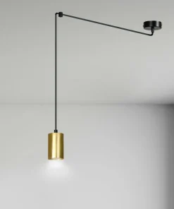 Store Sklep Kaja Regulowana lampa wisząca w kolorze złota 526/1 | Kaja Oświetlenie