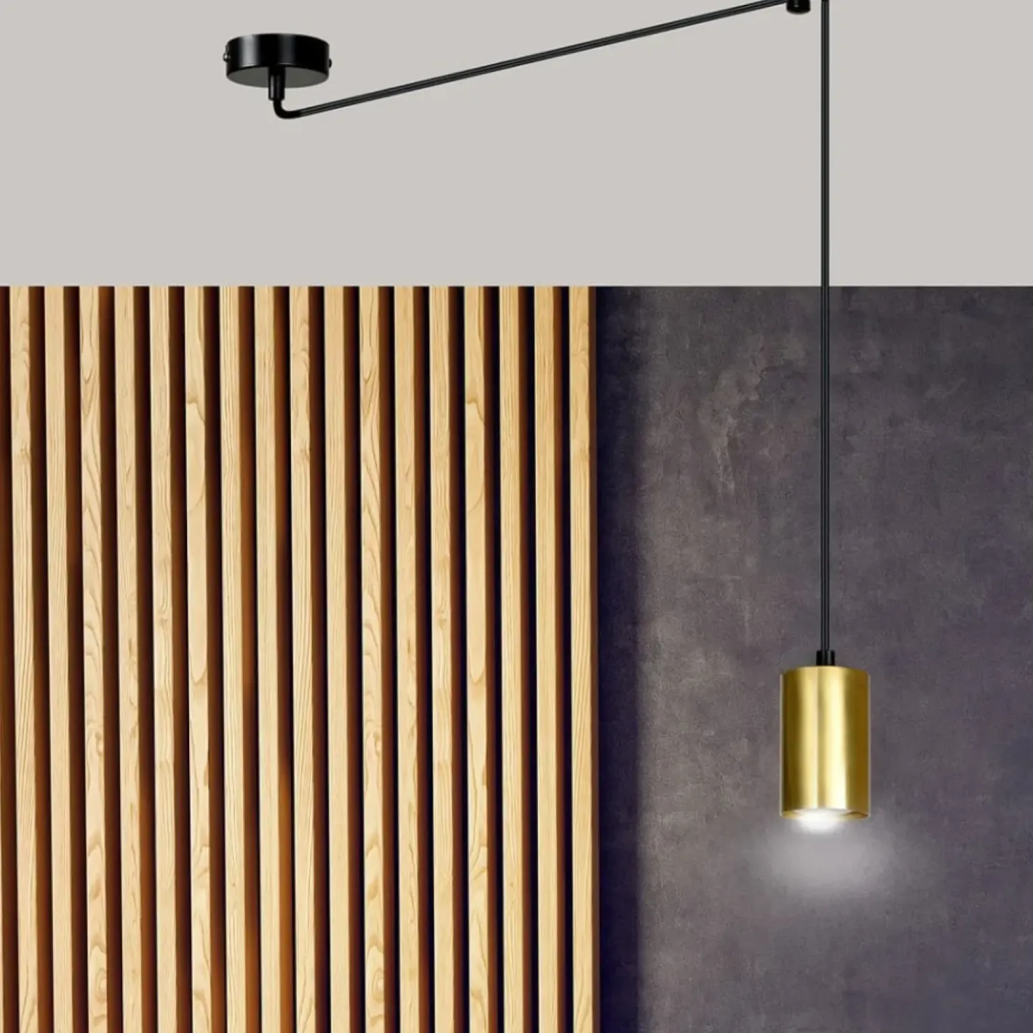 Store Sklep Kaja Regulowana lampa wisząca w kolorze złota 526/1 | Kaja Oświetlenie