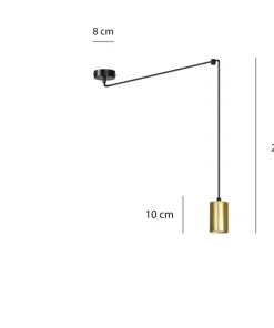 Store Sklep Kaja Regulowana lampa wisząca w kolorze złota 526/1 | Kaja Oświetlenie