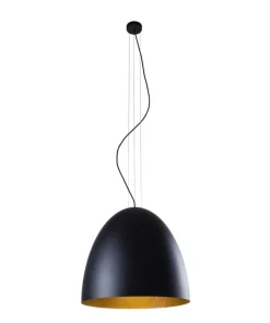 Sale Sklep Kaja Regulowana lampa wisząca z czarno-złotym kloszem 9024 | Kaja czarny
