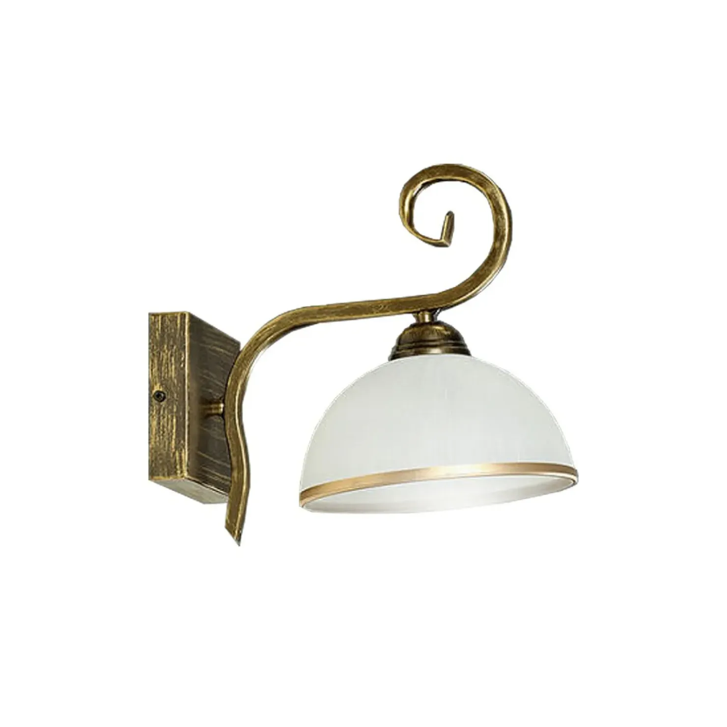 Retro lampa ścienna z otwartym, białym kloszem 149/K1 WIVARA | Kaja*Sklep Kaja Cheap