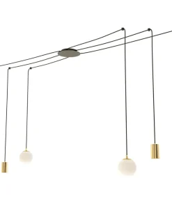 Store Sklep Kaja Różnorodna lampa wisząca do podwieszania 1350/6 FUJI 6 GOLD | Kaja