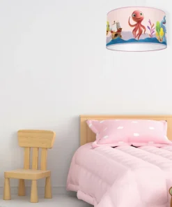 Różowa lampa wisząca, dziecięcy abażur MLP6801 z serii OŚMIORNICA LOLA | Kaja Oś*Sklep Kaja Store
