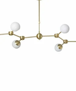 Fashion Sklep Kaja Rozłożysta lampa nad wyspę kuchenną ABR-LWR-6XE27 MILANO | Kaja złoty