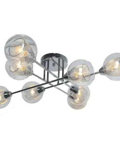 Online Sklep Kaja Rozłożysta, stylowa lampa sufitowa K-JSL-1302/8 FONS | Kaja chrom