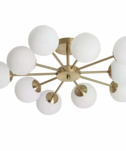 Outlet Sklep Kaja Rozłożysta, złota lampa sufitowa ABR-ZWZ-10XG9 ELEGANTE | Kaja złoty