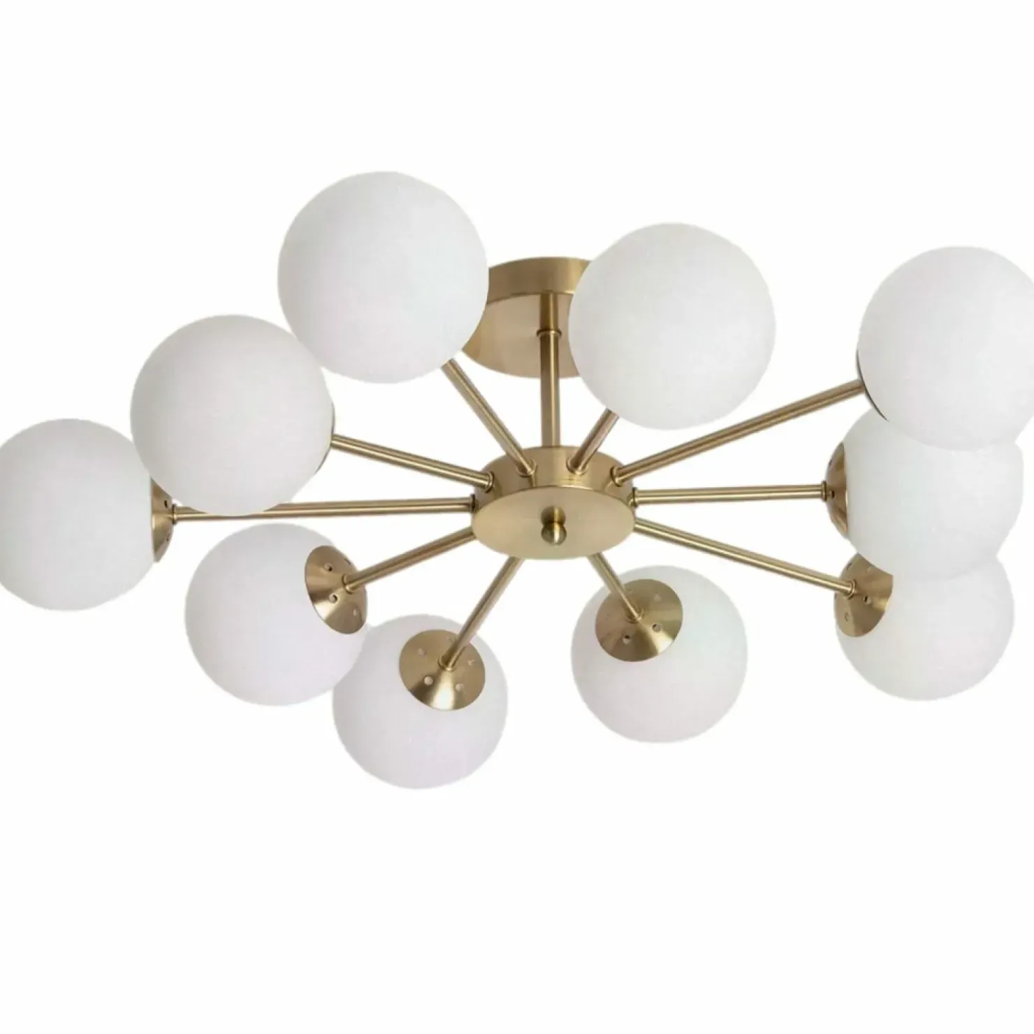 Outlet Sklep Kaja Rozłożysta, złota lampa sufitowa ABR-ZWZ-10XG9 ELEGANTE | Kaja złoty