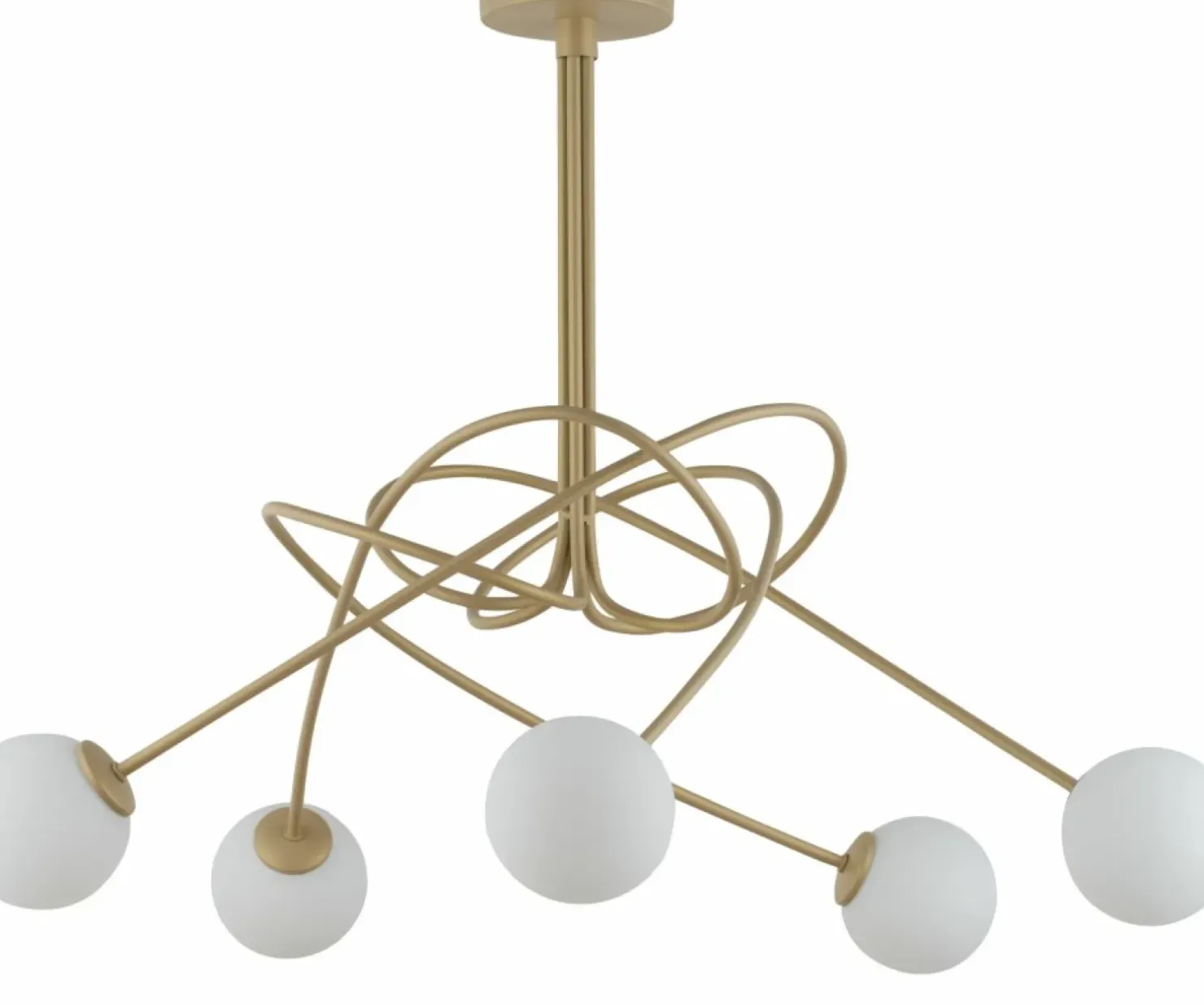 Outlet Sklep Kaja Rozłożysta, złota lampa sufitowa z kulami SIG 33357 z serii VELVET