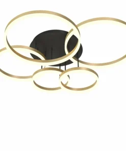 Shop Sklep Kaja Rozłożysta, złota lampa sufitowa LED WF 9049-601 PERPIGNON | Kaja