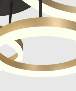Shop Sklep Kaja Rozłożysta, złota lampa sufitowa LED WF 9049-601 PERPIGNON | Kaja