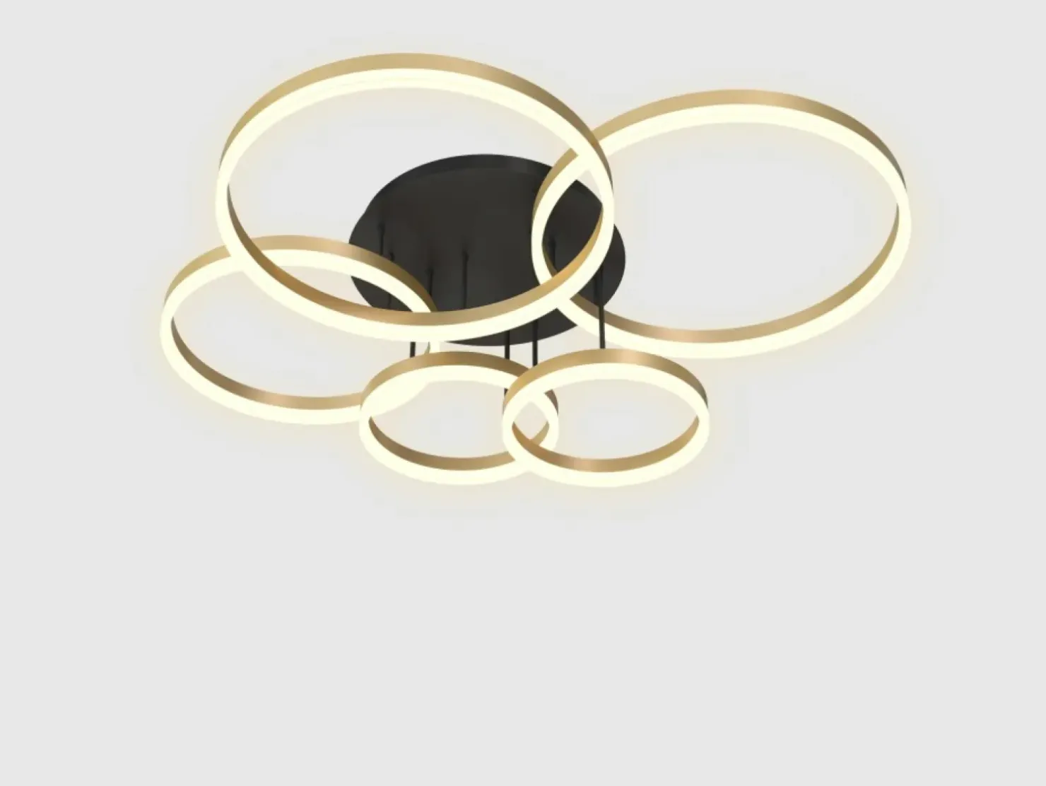 Shop Sklep Kaja Rozłożysta, złota lampa sufitowa LED WF 9049-601 PERPIGNON | Kaja