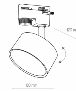 Ruchoma głowica do listwy jednofazowej TK 4398 TRACER | Kaja*Sklep Kaja Discount