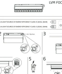Ruchoma lampa do szyny magnetycznej 1F 10646 LVM FOCUS OUT LED | Kaja*Sklep Kaja Flash Sale