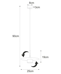 Online Sklep Kaja Ruchoma lampa wisząca na żarówkę GX53 K-5456 z serii BURGAS