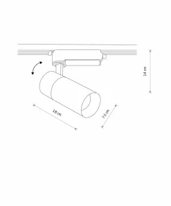 Ruchomy spot LED do szyny jednofazowej 10375 PROFILE TINOS LED | Kaja*Sklep Kaja Cheap