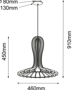 Flash Sale Sklep Kaja Rustykalna lampa wisząca, abażur kapelusz ANT 5018 RINA | Kaja