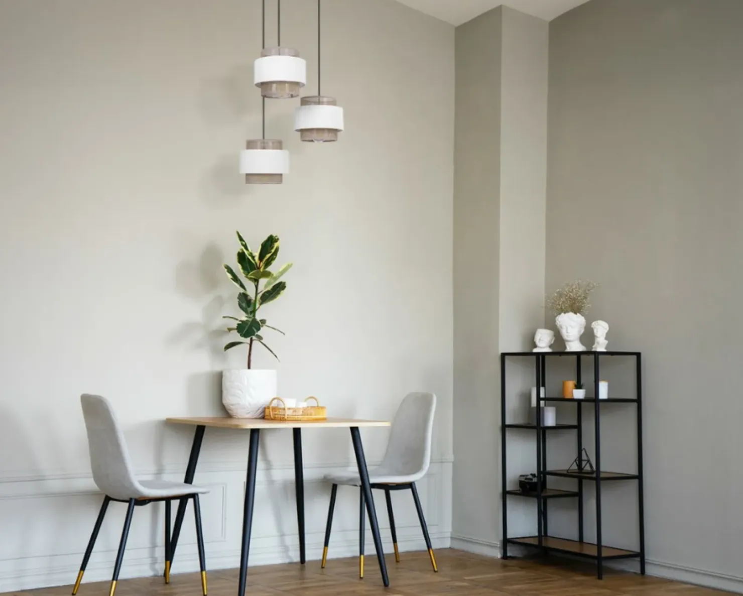 Rustykalna lampa wisząca, trzy abażury, do salonu K-5272 z serii CEZAR*Sklep Kaja Store