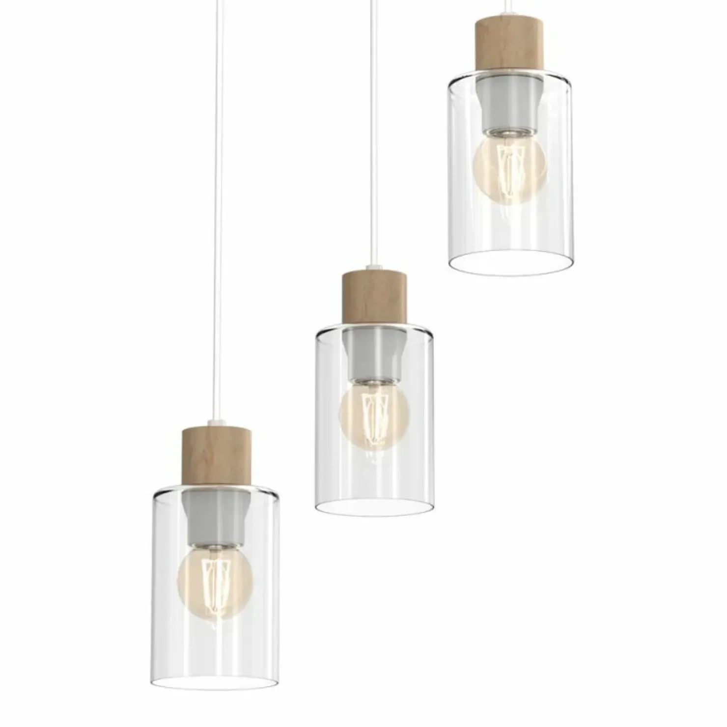 Best Sale Sklep Kaja Rustykalna lampa z drewnianymi oprawkami MLP8556 MADERA | Kaja