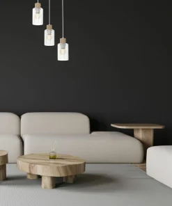 Best Sale Sklep Kaja Rustykalna lampa z drewnianymi oprawkami MLP8556 MADERA | Kaja
