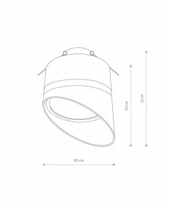 Skośna lampa wpustowa tuba, gwint GX53 10486 VIS | Kaja Oświetlenie*Sklep Kaja Outlet