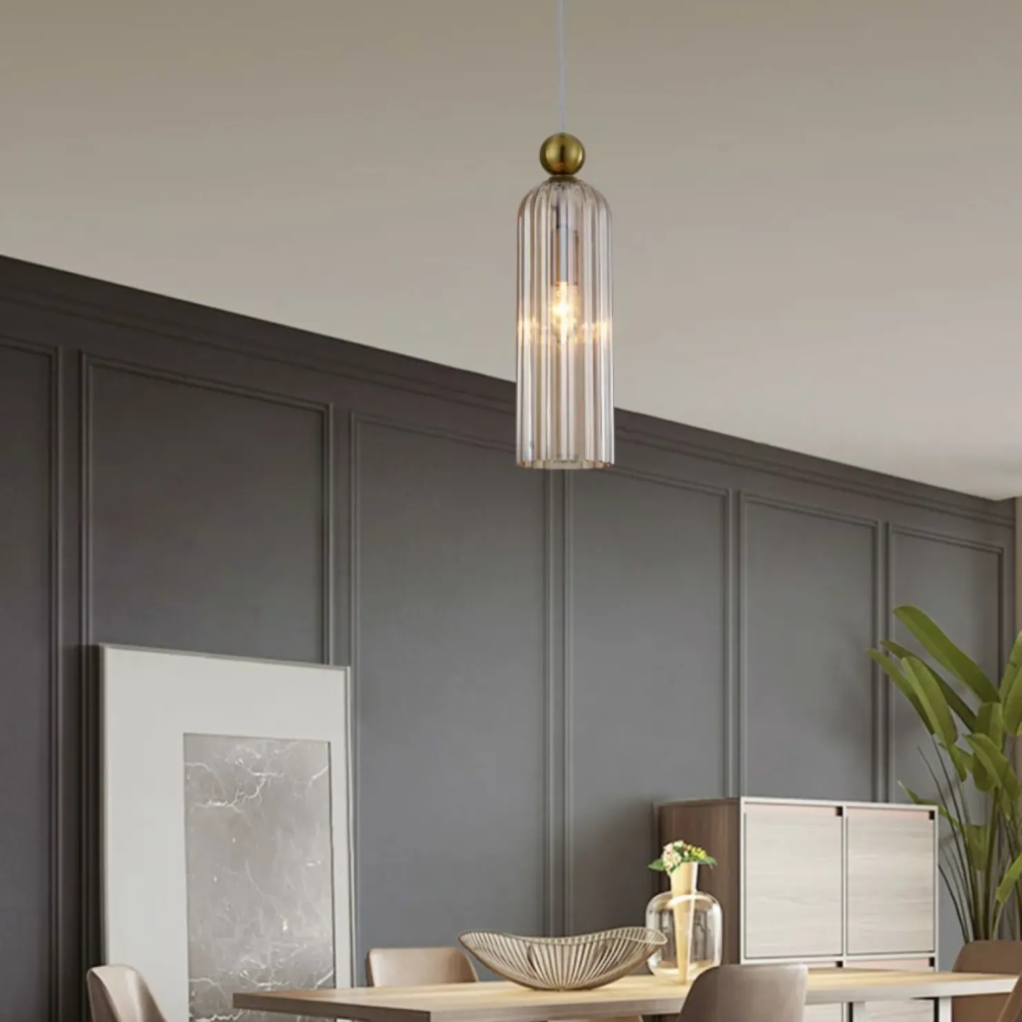 Best Sklep Kaja Smukła, bursztynowa lampa wisząca LP-939/1P AMBER z serii PIEGA | Kaja