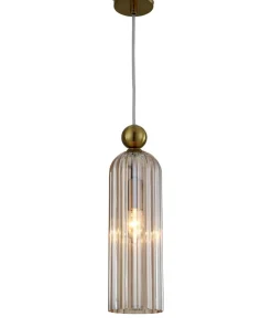 Best Sklep Kaja Smukła, bursztynowa lampa wisząca LP-939/1P AMBER z serii PIEGA | Kaja