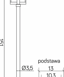 Smukła lampa stojąca, ogrodowa, gwint E27 K 5002/1/TD z serii CORDOBA | Kaja Ośw*Sklep Kaja Sale