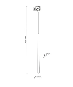 Smukła lampa wisząca do szyny 3-fazowej TK 6859 TRACER 3 | Kaja*Sklep Kaja Store