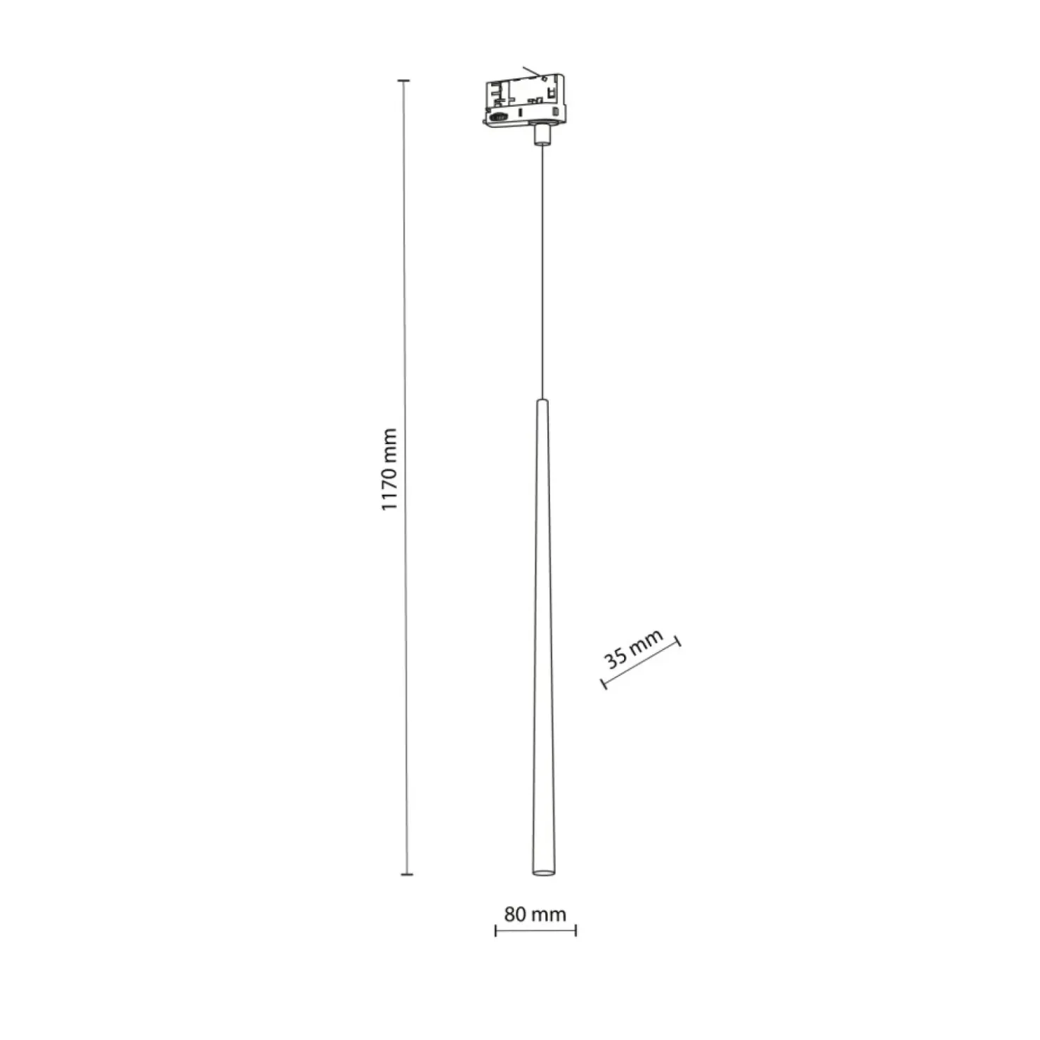 Smukła lampa wisząca do szyny 3-fazowej TK 6859 TRACER 3 | Kaja*Sklep Kaja Store
